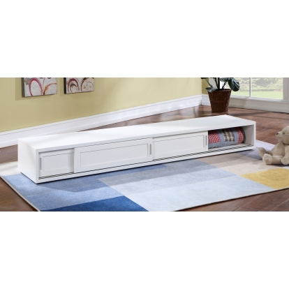 Marilla White Underbed Storage with Sliding Doors Model CM-SR452-WH by Furniture of America