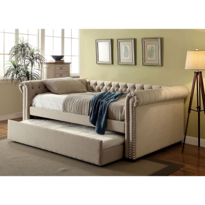 Leanna Transitional Beige Full Daybed with Trundle Model CM1027BG-F-BED by Furniture of America