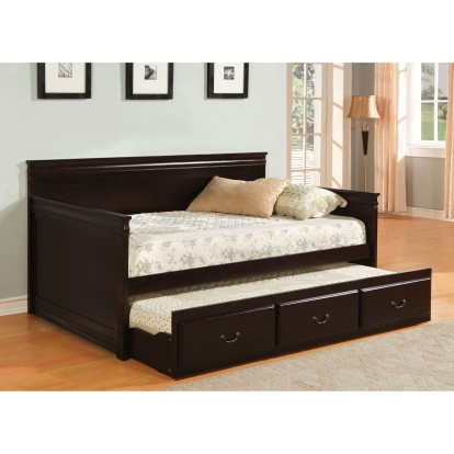 Sahara Traditional Espresso Daybed with Twin Trundle Model CM1637EX-BED by Furniture of America