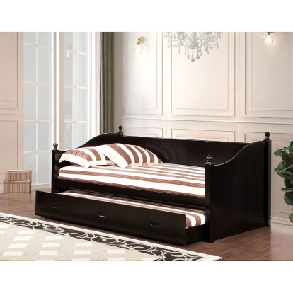 Walcott Cottage Black Daybed with Twin Trundle Model CM1928BK-BED by Furniture of America