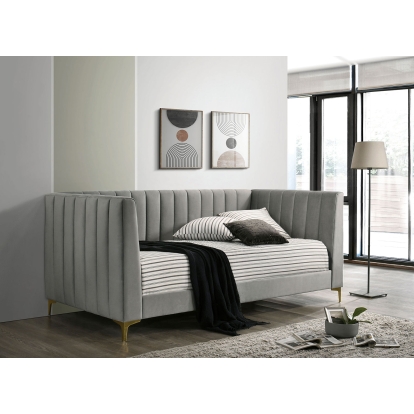 Neoma Contemporary Light Gray Twin Daybed Model CM1930LG-BED by Furniture of America