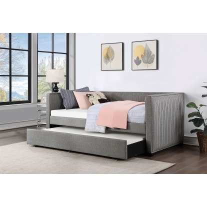 Doran Contemporary Gray Twin Daybed with Trundle Model CM1933GY-BED by Furniture of America