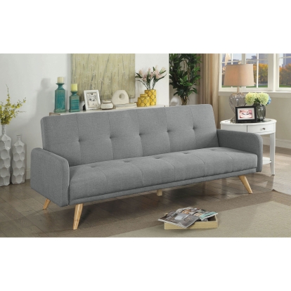 Burgos Mid-Century Modern Gray Futon Sofa Model CM2344-PK by Furniture of America