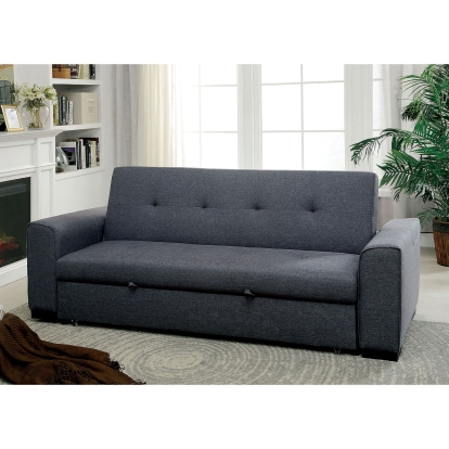 Reilly Contemporary Gray Futon Sofa Model CM2815-PK by Furniture of America