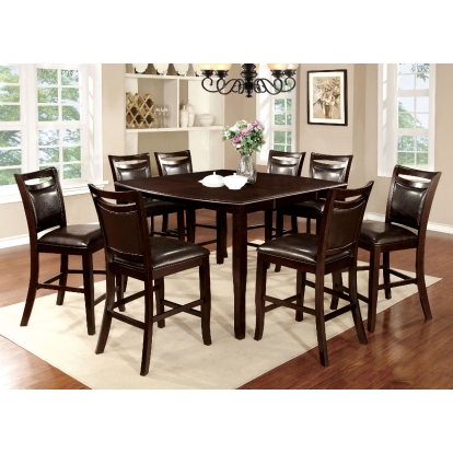 Woodside Transitional Espresso Counter Height Table with 18" Leaf Model CM3024PT by Furniture of America