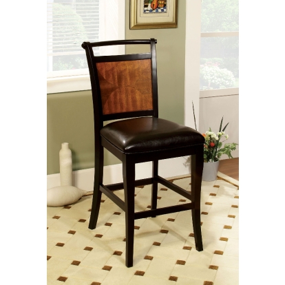 Salida Transitional Acacia/Black Counter Height Chair (Set of 2) Model CM3034PC-2PK by Furniture of America
