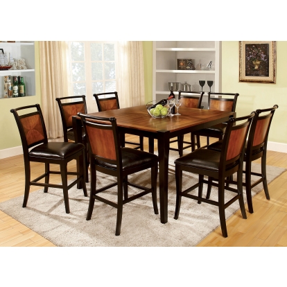 Salida Transitional Acacia/Black Square Counter Height Table Model CM3034PT by Furniture of America