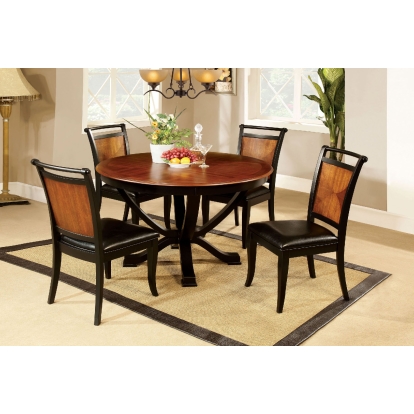 Salida Transitional Acacia/Black 5 Piece Dining Table Set Model CM3034RT-5PC by Furniture of America
