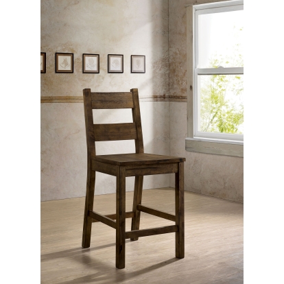 Kristen Rustic Oak Counter Height Side Chair (Set of 2) Model CM3060PC-2PK by Furniture of America
