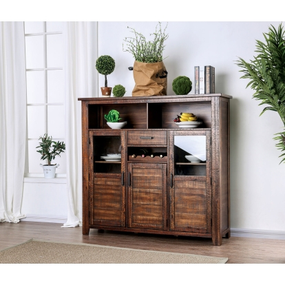 Wichita Rustic Distressed Dark Oak Server Model CM3061SV by Furniture of America