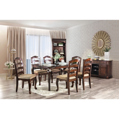 Townsville Transitional Dark Walnut 5 Piece Dining Table Set Model CM3109T-5PC by Furniture of America