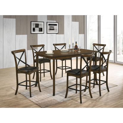 Buhl Industrial Burnished Oak Counter Height Table Model CM3148PT by Furniture of America
