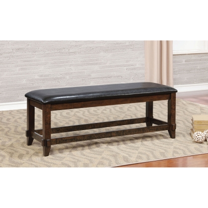 Meagan Transitional Brown Cherry/Espresso Bench Model CM3152BN by Furniture of America