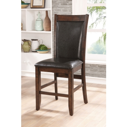 Meagan Transitional Brown Cherry/Espresso Counter Height Chair (Set of 2) Model CM3152PC-2PK by Furniture of America
