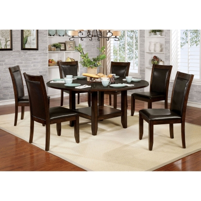 Mae Transitional Brown Cherry/Espresso 5 Piece Dining Table Set Model CM3152RT-5PC by Furniture of America