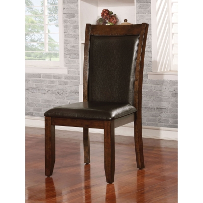 Mae Transitional Brown Cherry/Espresso Side Chair (Set of 2) Model CM3152SC-2PK by Furniture of America