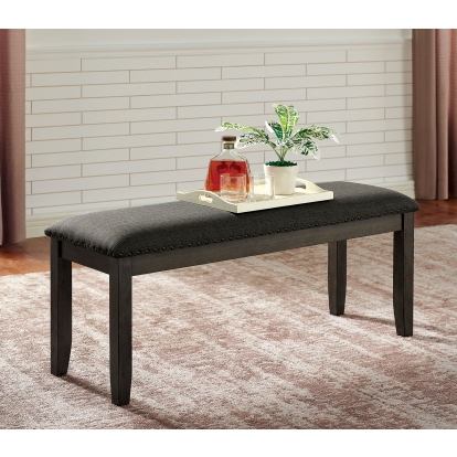 Cilgerran Transitional Gray/Dark Gray Bench Model CM3153GY-BN by Furniture of America