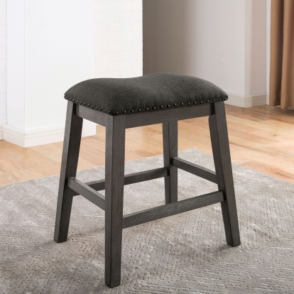 Lana Rustic Gray/Charcoal Counter Height Stool (Set of 2) Model CM3153GY-ST-2PK by Furniture of America