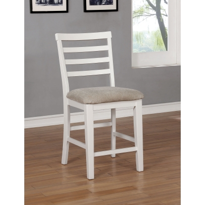 Kiana Transitional White Counter Height Side Chair (Set of 2) Model CM3156PC-2PK by Furniture of America
