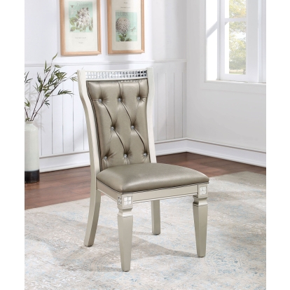 Adelina Transitional Champagne/Warm Gray Side Chair Model CM3158SC-2PK by Furniture of America