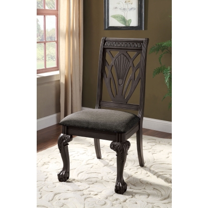 Petersburg Traditional Dark Gray Side Chair (Set of 2) Model CM3185DG-SC-2PK by Furniture of America
