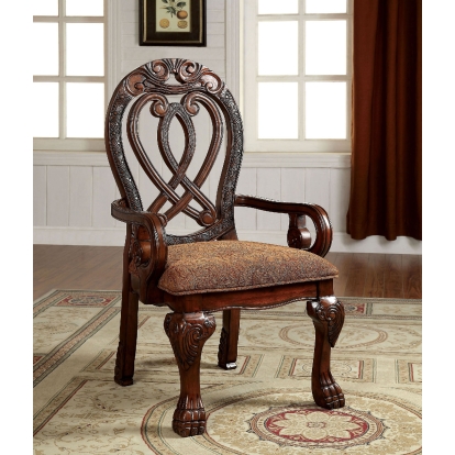 Wyndmere Traditional Cherry Arm Chair (Set of 2) Model CM3186CH-AC-2PK by Furniture of America