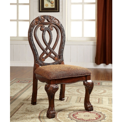 Wyndmere Traditional Brown/Cherry Side Chair (Set of 2) Model CM3186CH-SC-2PK by Furniture of America
