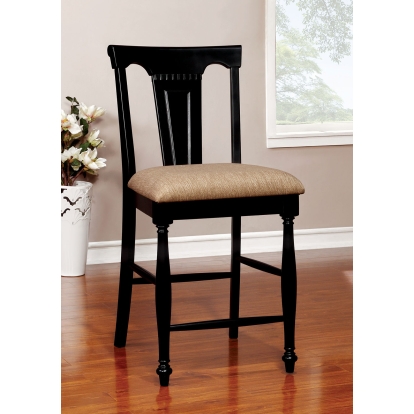 Sabrina Transitional Black/Beige Ctr Height Chair Model CM3199BC-PC-2PK by Furniture of America