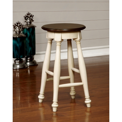 Sabrina Transitional Off-White/Cherry Counter Height Stool Model CM3199WC-ST-2PK by Furniture of America