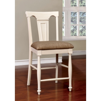 Sabrina Transitional Off-White/Tan Ctr.Ht. Chair Model CM3199WC-PC-2PK by Furniture of America