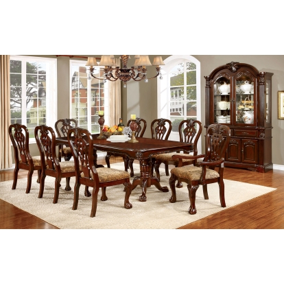 Elana Traditional Brown Cherry 7 Piece Dining Table Set (Includes 2 Arm Chairs & 4 Side Chairs) Model CM3212T-7PC by Furniture of America