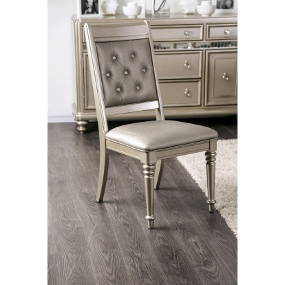 Xandra Transitional Champagne Side Chair (Set of 2) Model CM3239SC-2PK by Furniture of America