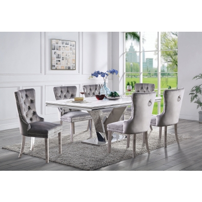 Valdevers Glam Chrome Dining Table Model CM3284T-TABLE by Furniture of America