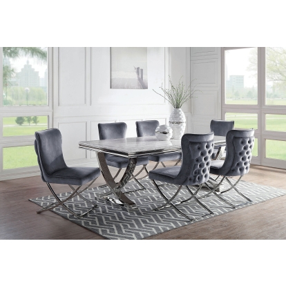 Wadenswil Glam Chrome Dining Table Model CM3285T-TABLE by Furniture of America