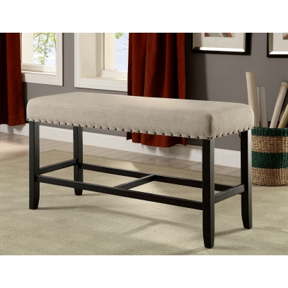 Sania Rustic Oak Counter Height Bench Model CM3324PBN by Furniture of America