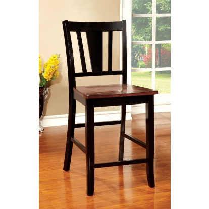 Dover Transitional Black/Cherry Counter Height Chair (Set of 2) Model CM3326BC-PC-2PK by Furniture of America