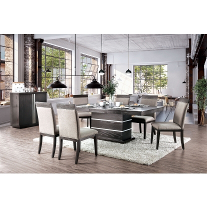 Modoc Contemporary Espresso/Beige Dining Table Model CM3337T-TABLE by Furniture of America