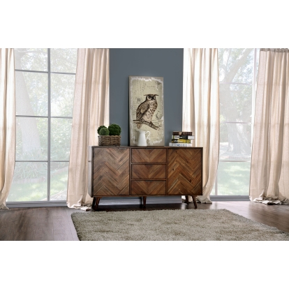 Signe Rustic Light Oak Server Model CM3346SV by Furniture of America