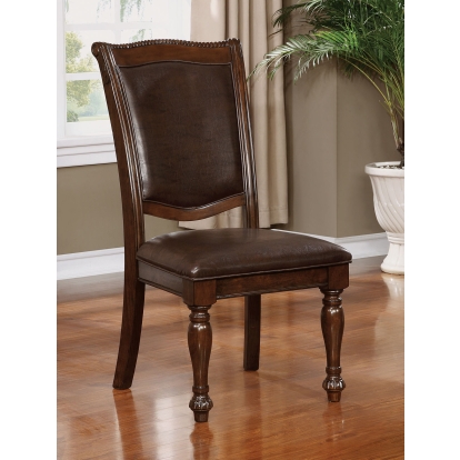 Alpena Transitional Brown Cherry/Espresso Side Chair (Set of 2) Model CM3350SC-2PK by Furniture of America