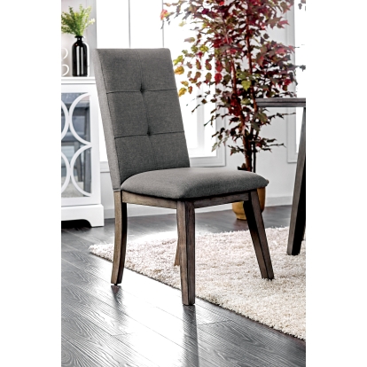 Abelone Rustic Gray/Light Gray Side Chair (Set of 2) Model CM3354GY-SC-2PK-VN by Furniture of America