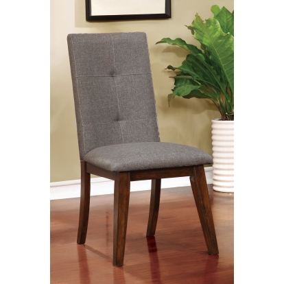 Abelone Rustic Walnut/Gray Side Chair (Set of 2) Model CM3354SC-2PK-VN by Furniture of America