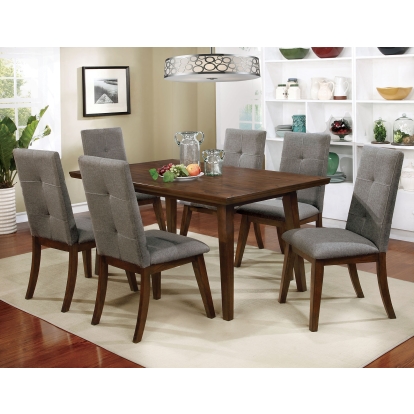 Abelone Rustic Walnut/Gray 7 Piece Dining Table Set Model CM3354T-7PC by Furniture of America