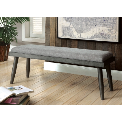 Vilhelm Mid-Century Modern Gray Bench Model CM3360BN by Furniture of America