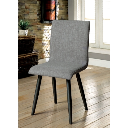 Vilhelm Mid-Century Modern Gray Side Chair (Set of 2) Model CM3360SC-2PK by Furniture of America