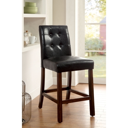 Marstone Transitional Brown Cherry/Black Counter Height Chair (Set of 2) Model CM3368PC-2PK by Furniture of America