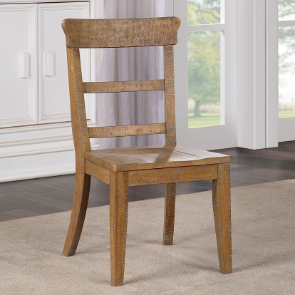 Leonidas Rustic Natural Tone Side Chair Model CM3389NT-SC-2PK by Furniture of America