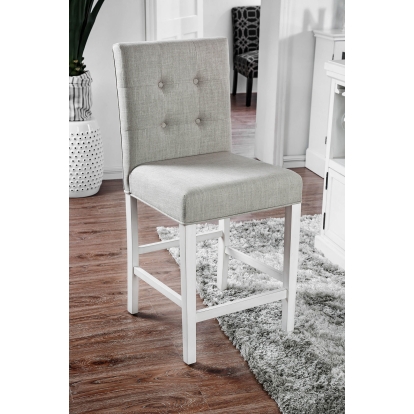 Sutton Transitional Antique White Counter Height Chair (Set of 2) Model CM3390PC-2PK by Furniture of America