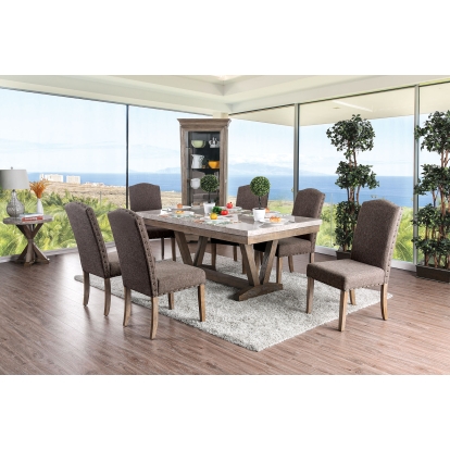 Bridgen Rustic Natural/Brown Dining Table Model CM3429T by Furniture of America