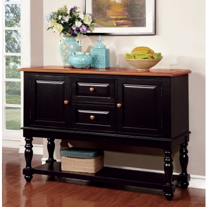 Mayville Transitional Black/Antique Oak Server Model CM3431SV by Furniture of America