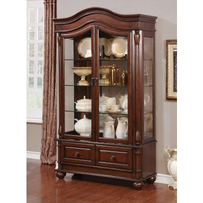 Sylvana Traditional Brown Cherry Hutch & Buffet Model CM3453HB by Furniture of America